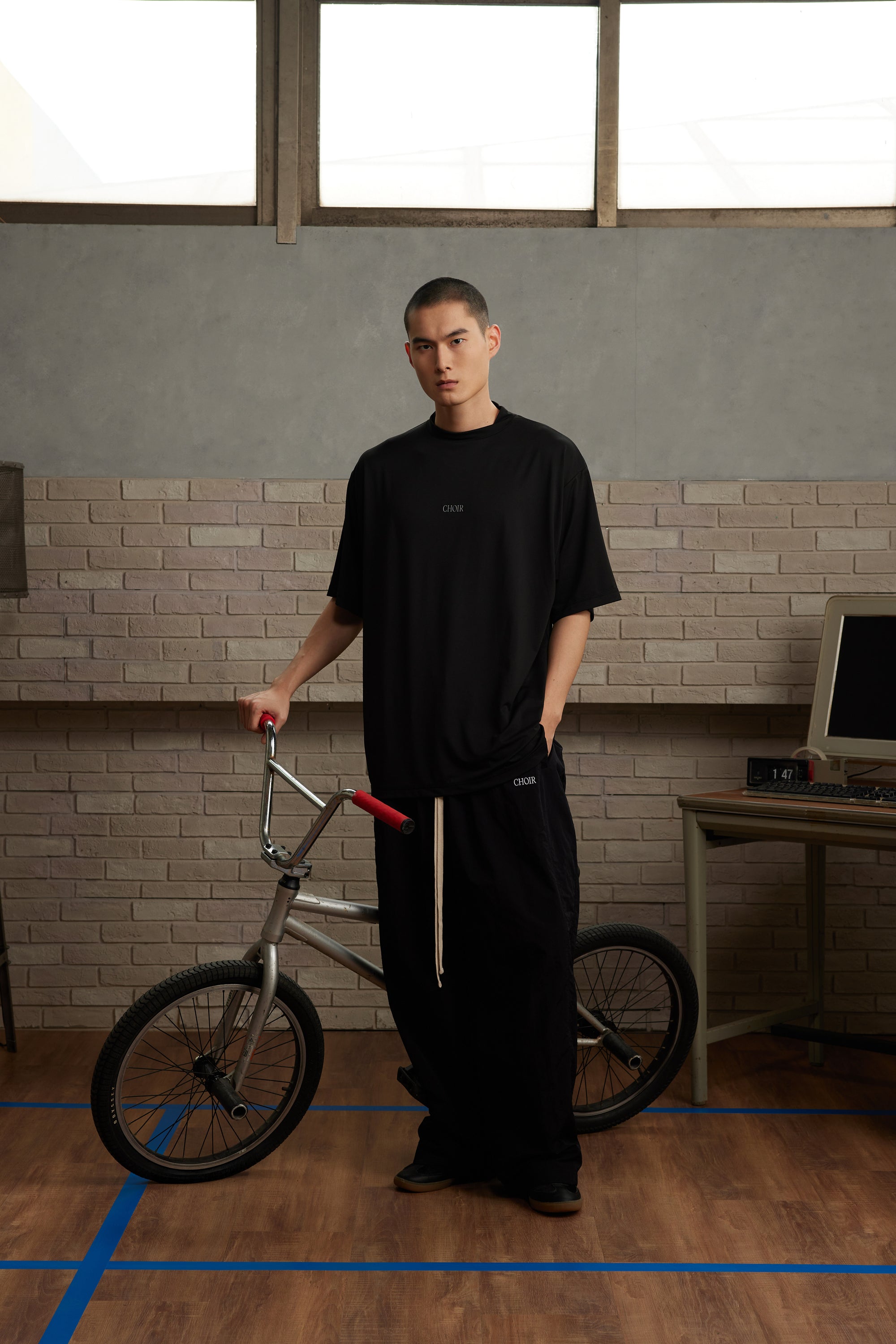 Game Mock Neck Shirt-Black