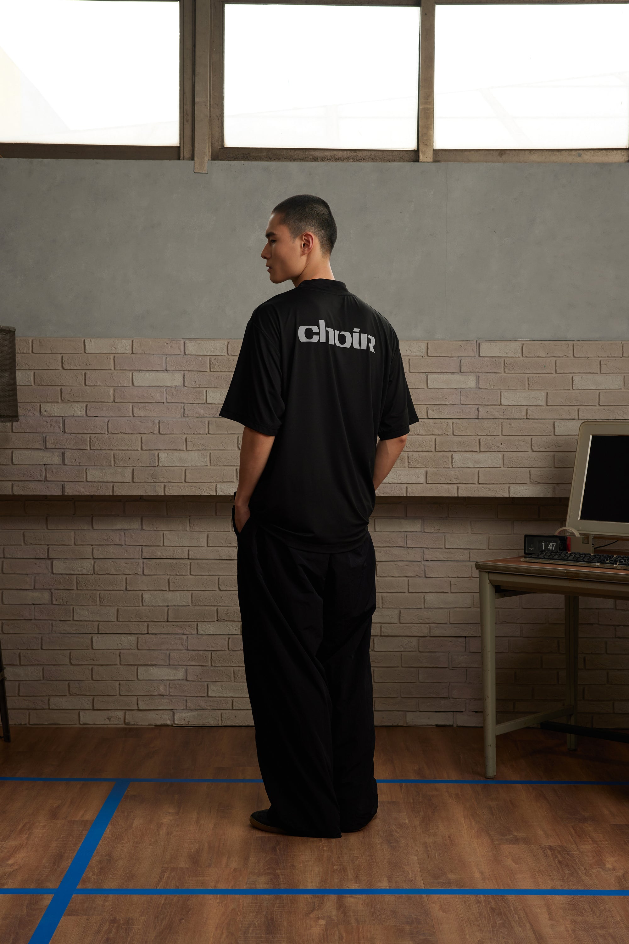 Game Mock Neck Shirt-Black