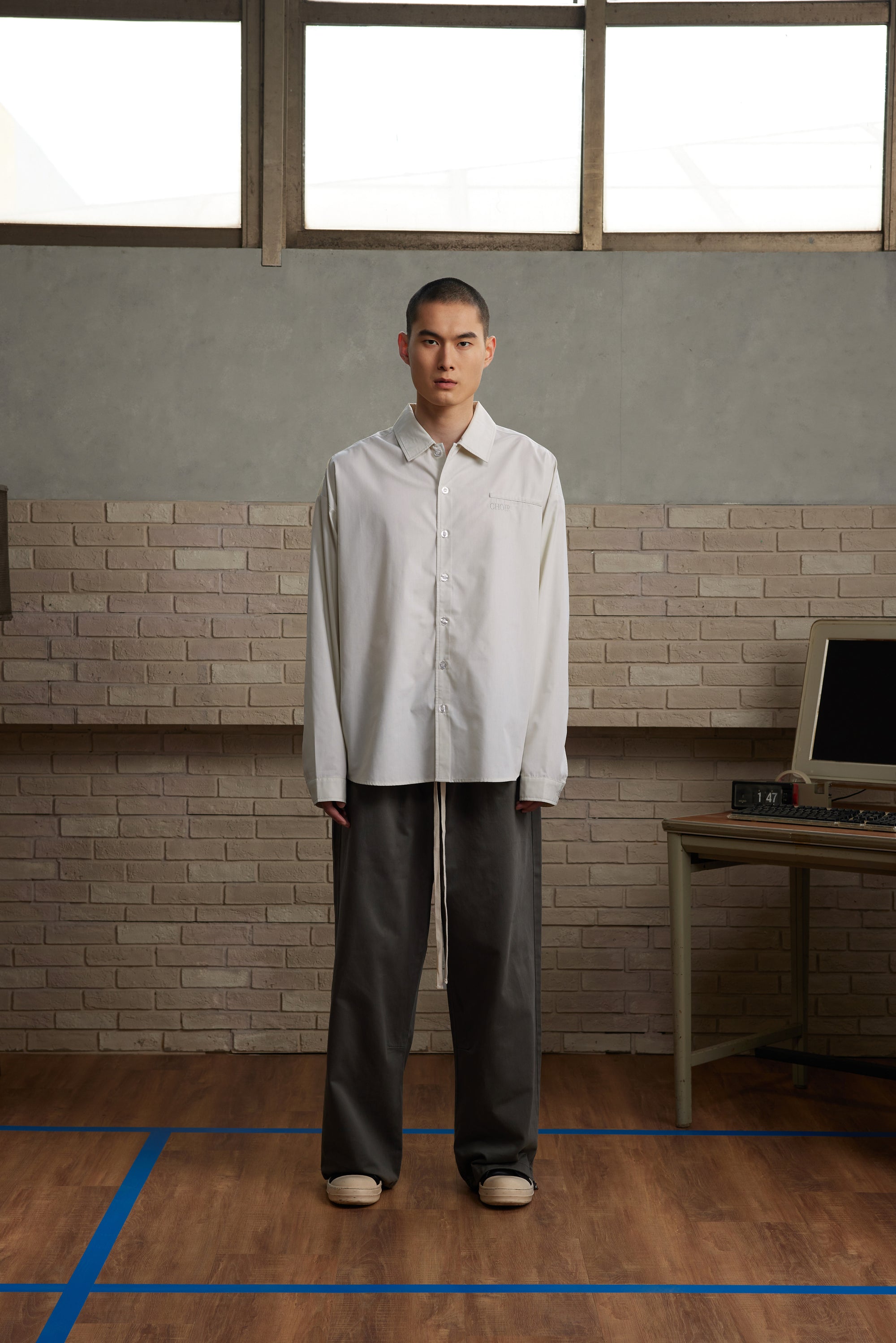 CPO Long Shirt-Light Grey