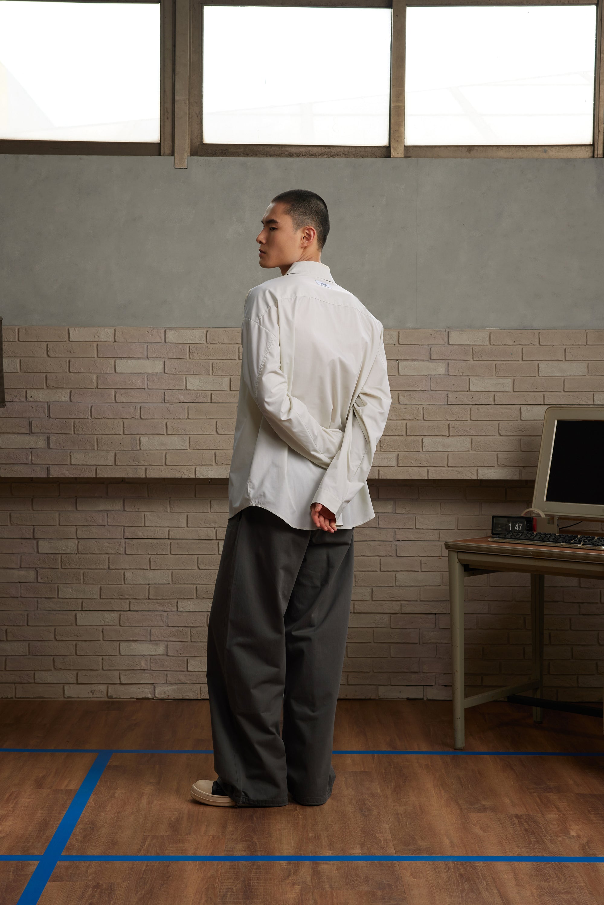 CPO Long Shirt-Light Grey