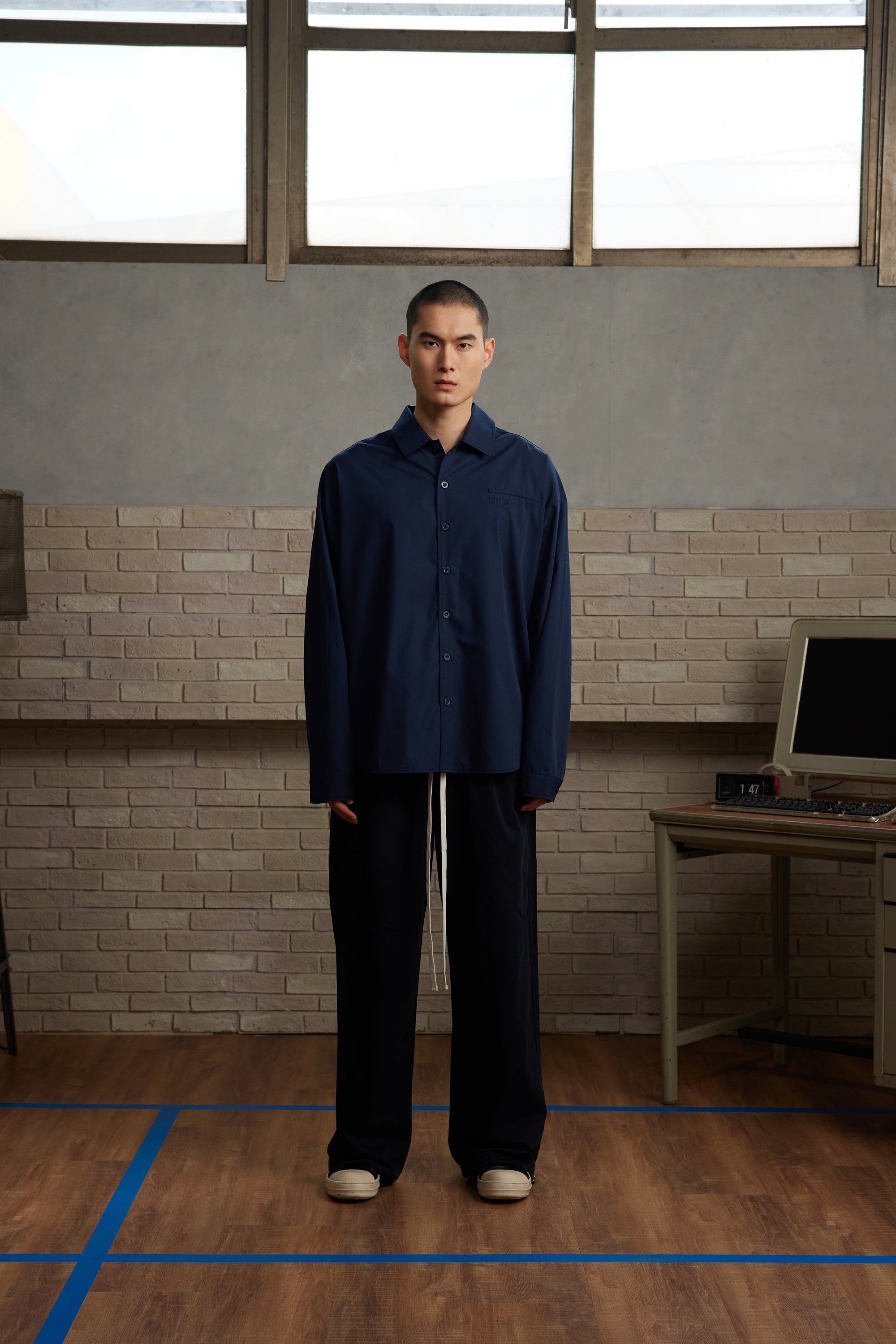 CPO Long Shirt-Dark Blue