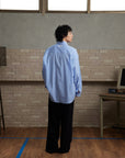 Stripe Long Shirt-Blue / White