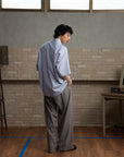 Stripe Short Shirt-Grey / White