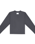 Neutrals Fitted Long Tee-Grey