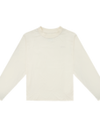 Neutrals Fitted Long Tee-Ivory