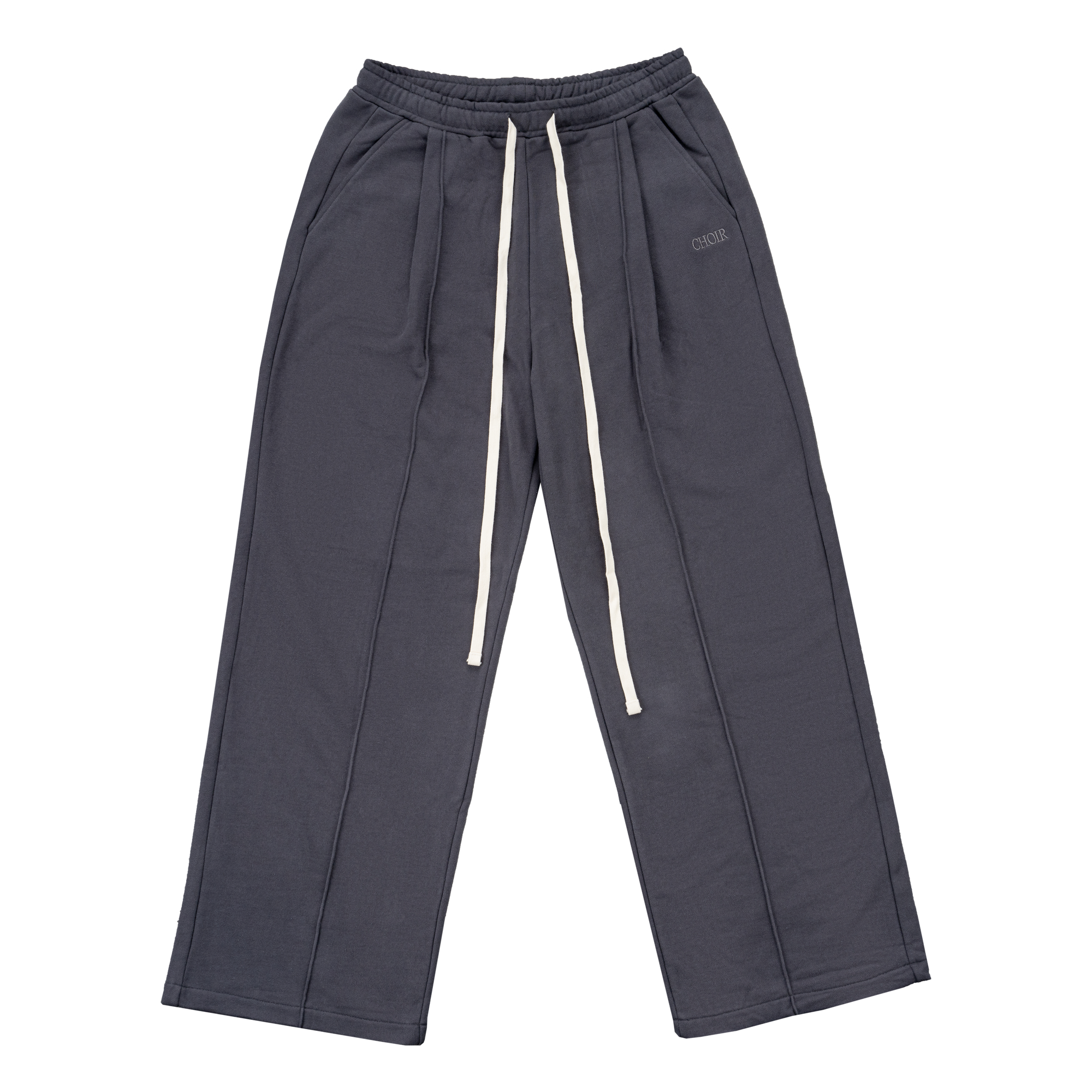 Neutrals Two Tuck Pants-Gray