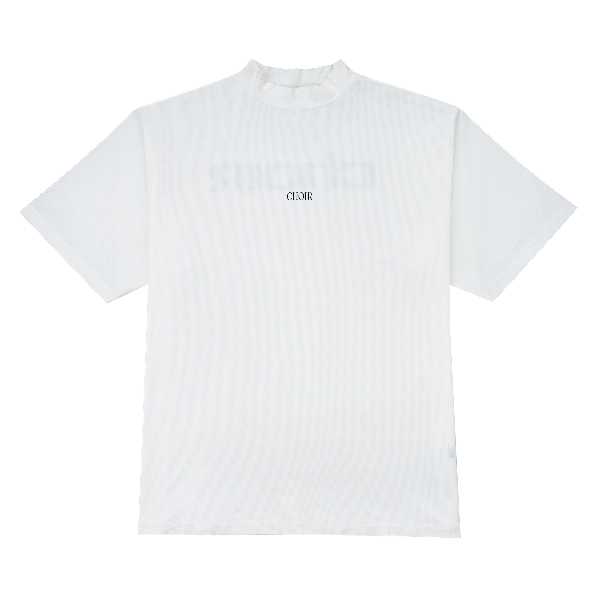 Game Mock Neck Shirt-Ivory