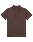 Scarf Collar Knit Top 領巾領針織上衣-Brown