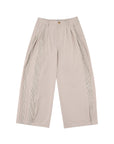Pleated Panel Trousers 拼接打褶西裝褲-Khaki