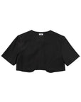 Cropped Short-Sleeve Blazer 短袖短版西裝外套-Gray
