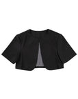 Cropped Short-Sleeve Blazer 短袖短版西裝外套-Gray
