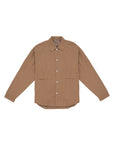 Shirt Jacket 條紋襯衫夾克 - Khaki