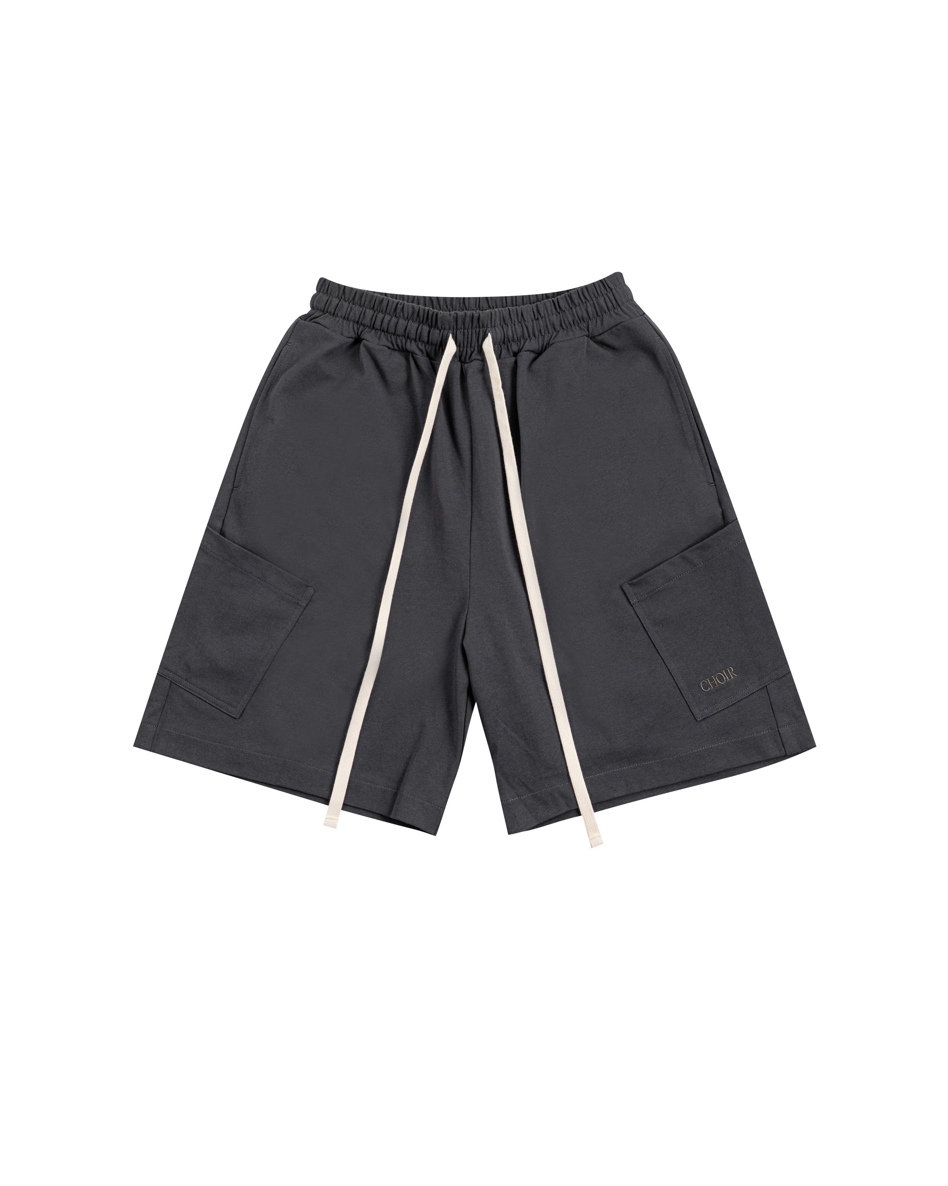 NEUTRALS Cargo Sweat Shorts - Gray