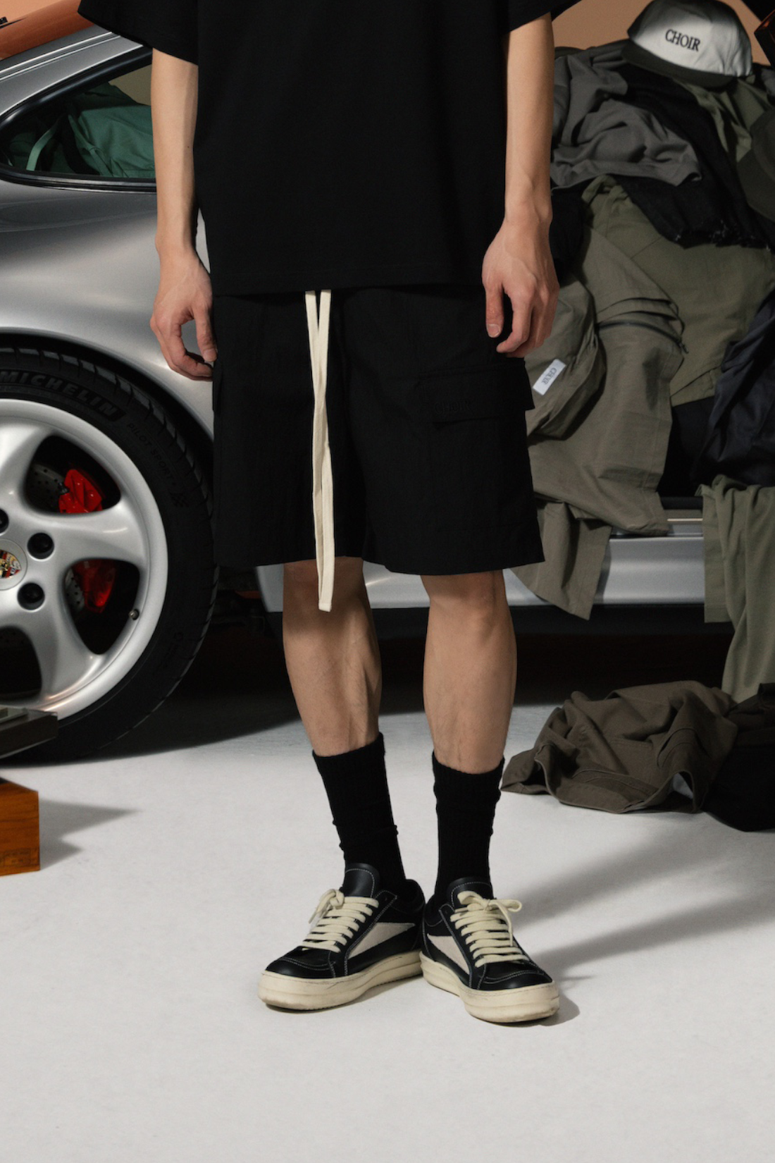 Cargo shorts-Black