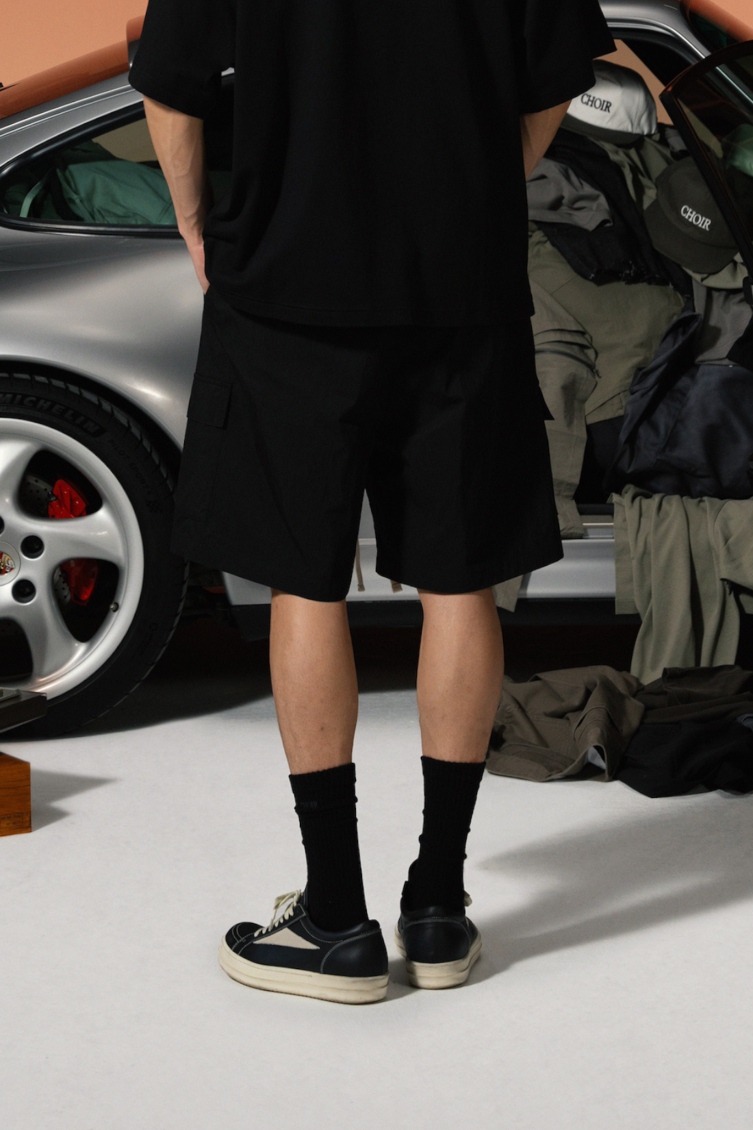Cargo shorts-Black