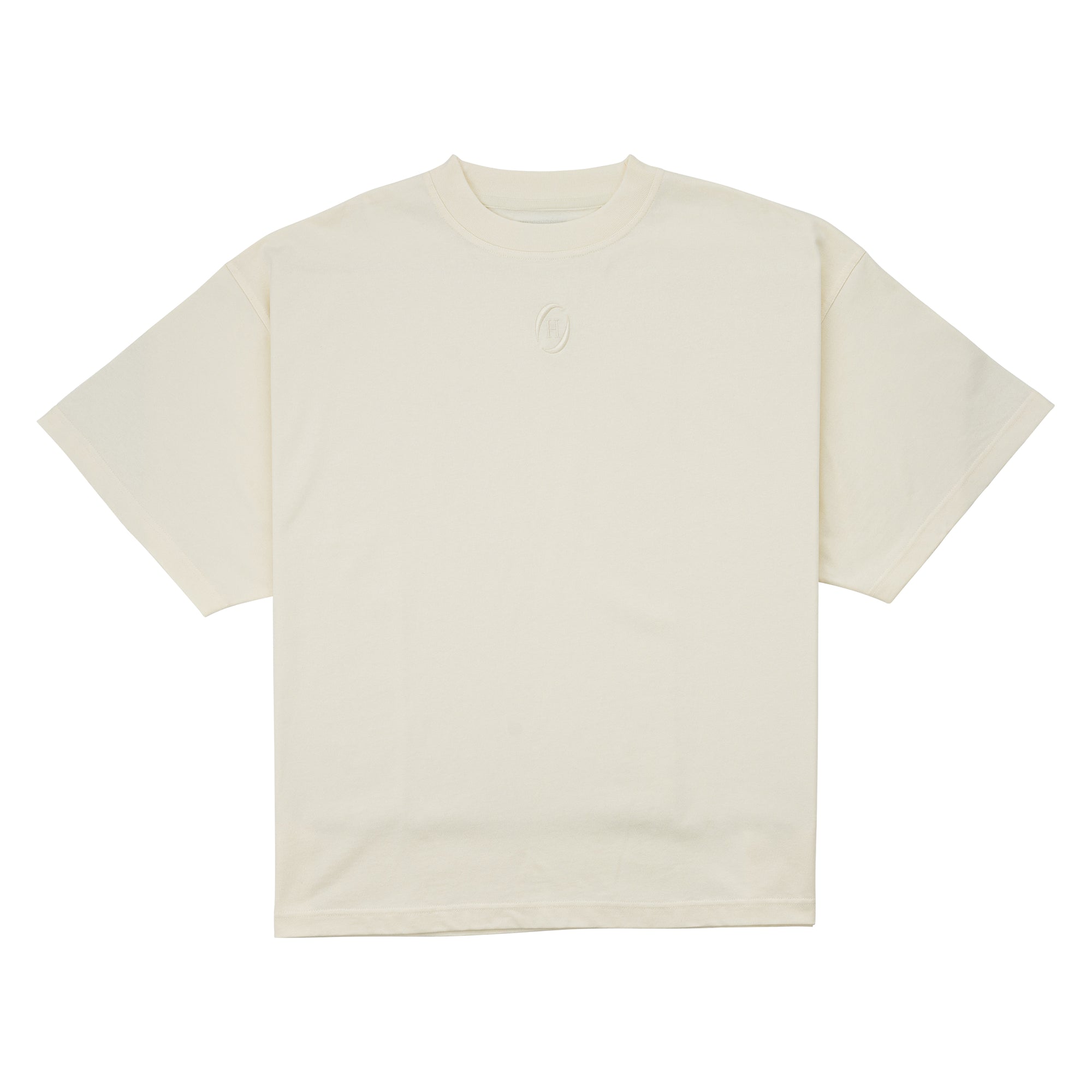 Monogram Logo Tee-Beige