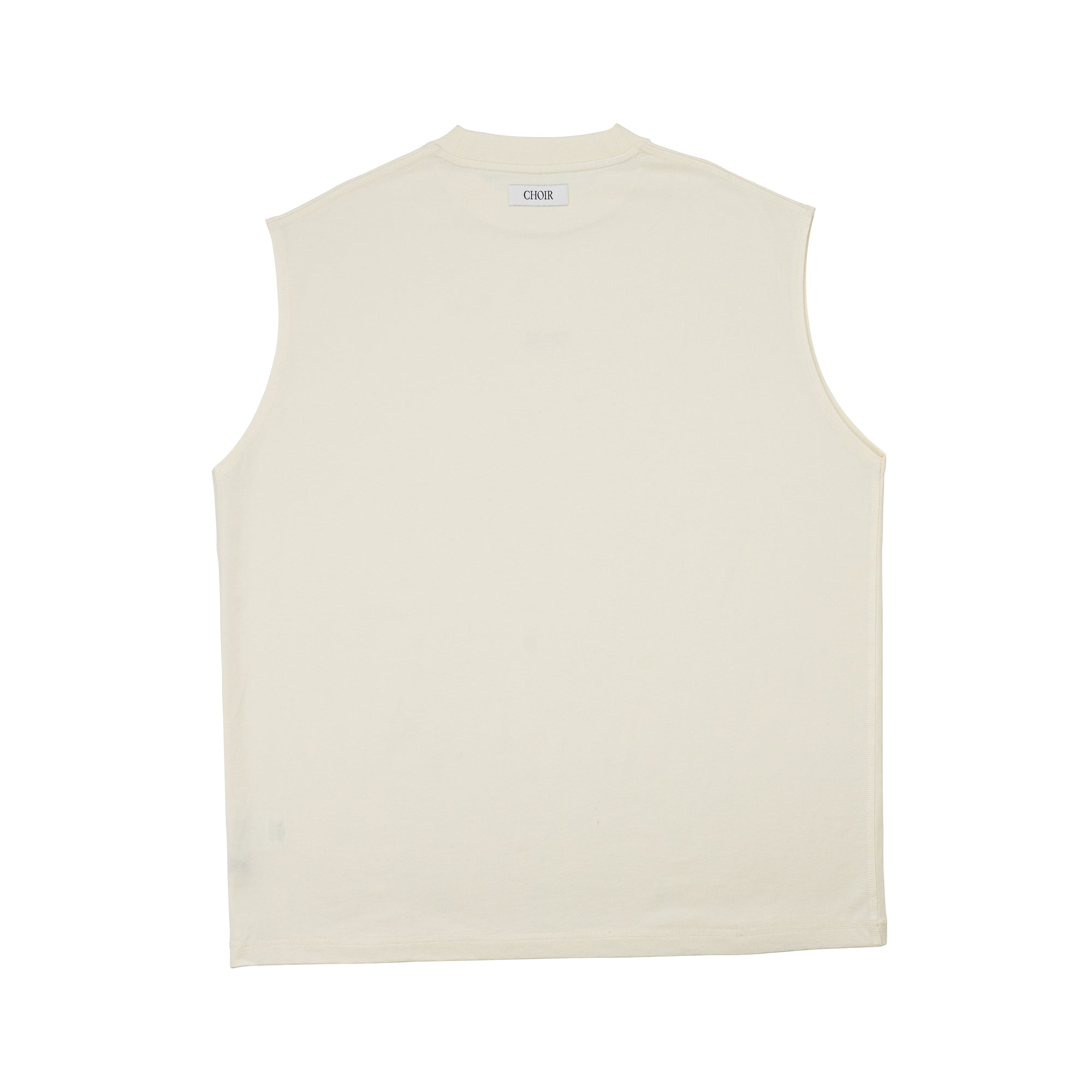 Sleeveless Tee-Beige