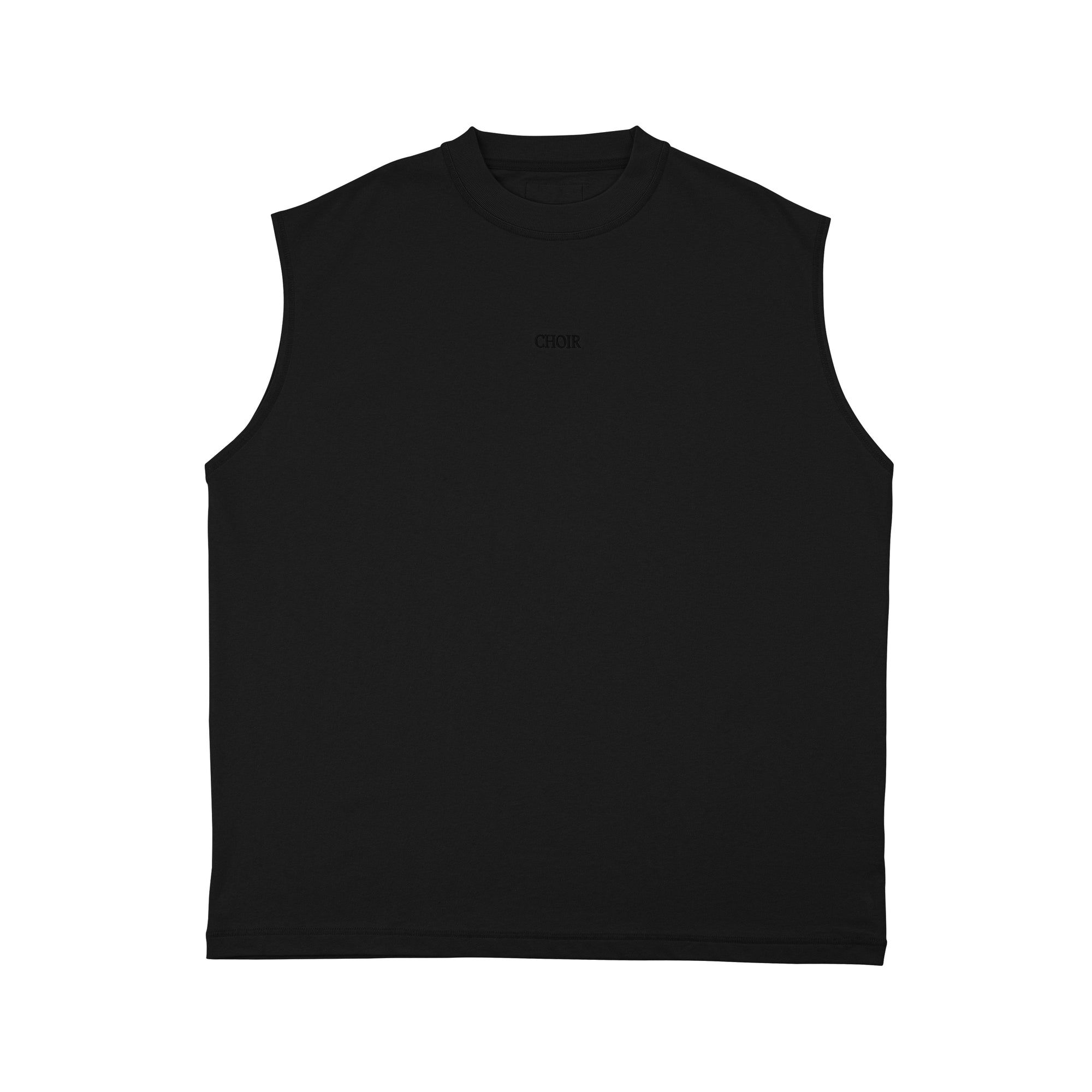 Sleeveless Tee-Black