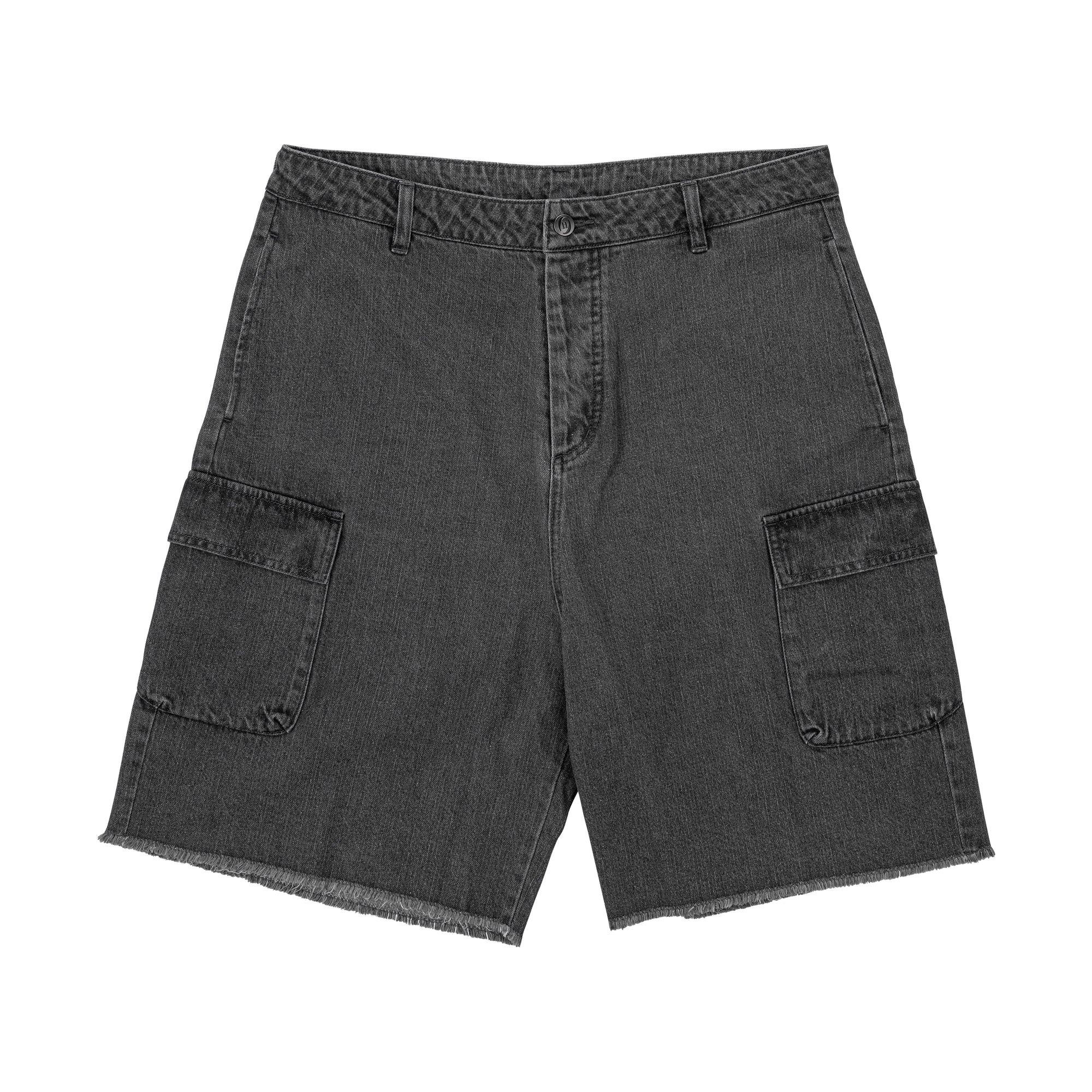 Denim Shorts-Gray