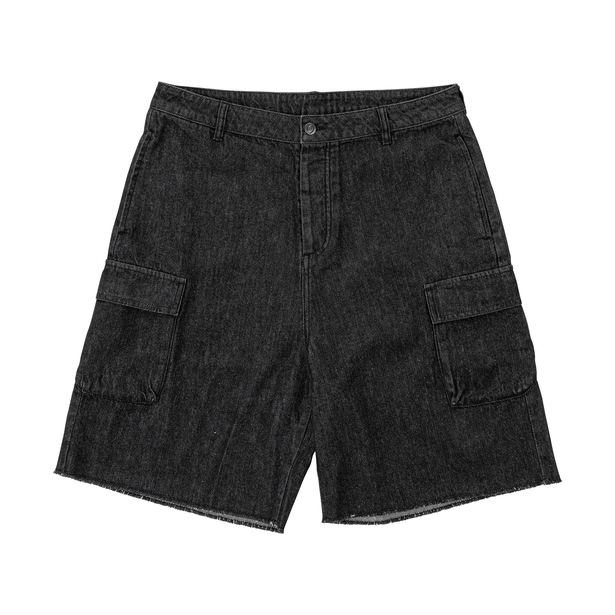 Denim Shorts-Black