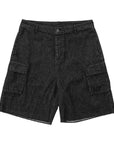 Denim Shorts-Black