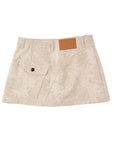 Asymmetric Pocket Mini Skirt 不對稱口袋短裙 - Beige