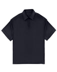 Jacquard Zip Shirt 緹花針織POLO 衫 - Navy