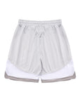 Panel Shorts 刺繡拼接休閒球褲 - GREY