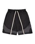 Panel Shorts 刺繡拼接休閒球褲 - BLACK