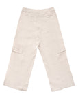 Knee Dart Pants 直條膝摺寬褲 - Beige