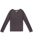 Rib Knit Tee 方領羅紋打底長袖 - Dark Gray