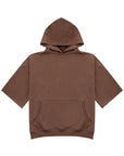 Half Hoodie 短袖連帽上衣 - Brown
