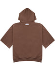 Half Hoodie 短袖連帽上衣 - Brown