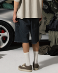 Denim Shorts-Gray