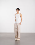 Cutaway Shoulder Tank 削肩背心 - White