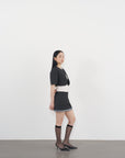 Cropped Short-Sleeve Blazer 短袖短版西裝外套-Gray