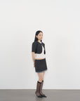 Cropped Short-Sleeve Blazer 短袖短版西裝外套-Gray
