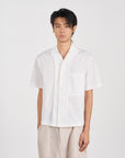 Layered Pocket Shirt 拼接口袋短袖襯衫 - BEIGE