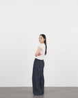 Raw-Edge Sweatpants 毛邊運動長褲-Navy