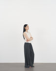 Rib Henley Tank 羅紋亨利背心-Beige