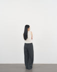 Rib Henley Tank 羅紋亨利背心-Beige