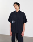 Pocket Shirt 口袋撞色刺繡襯衫 - NAVY