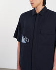 Pocket Shirt 口袋撞色刺繡襯衫 - NAVY