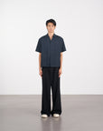 Layered Pocket Shirt 拼接口袋短袖襯衫 - NAVY