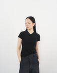 Logo T-Shirt 01 V領品牌T恤-Black