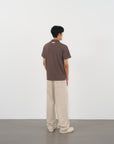 Scarf Collar Knit Top 領巾領針織上衣-Brown