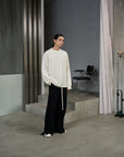Neutrals Long Tee-Ivory
