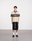 Striped Logo Polo Shirt 條紋logo Polo 衫 - KHAKI
