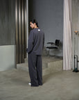 Neutrals Long Tee-Gray