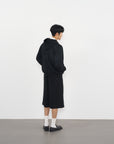 Textured Lace Hoodie 蕾絲拼接連帽外套-Black